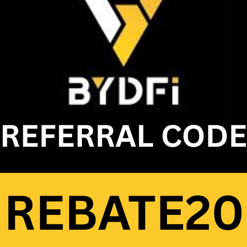 BYDFi Beginners Referral Code “REBATE20” Unlock Upto 50% Off On Trading Fees