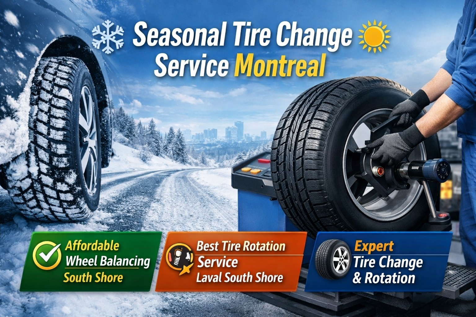 Seasonal Tire Change Service Montreal: Stay Safe and Drive Smart Year-Round