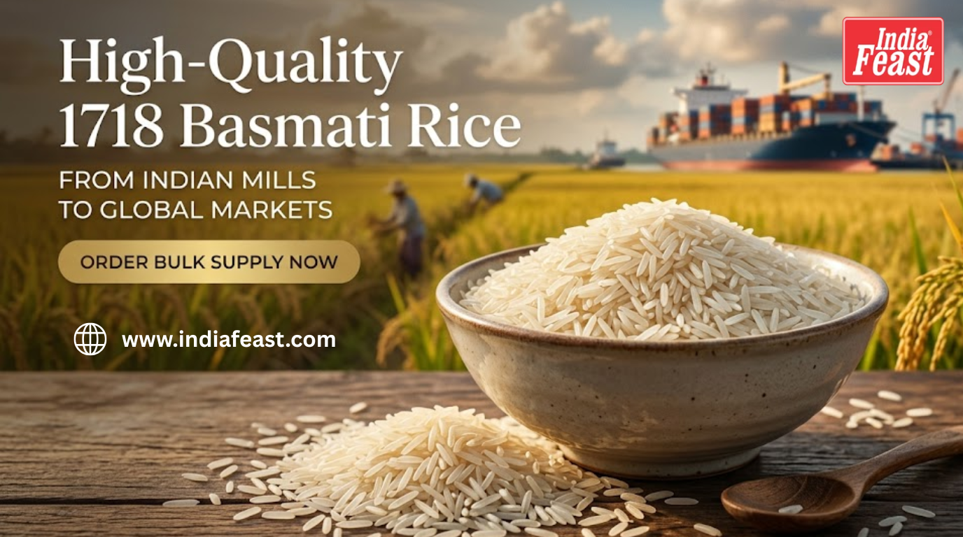 High-Quality 1718 Basmati Rice from Indian Mills