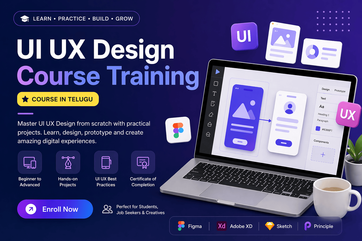 UI UX Design Course in Telugu: Start Freelancing Career