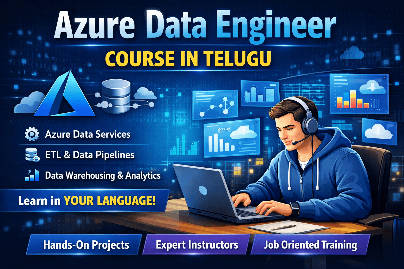 AZURE DATA ENGINEER COURSE IN TELUGU: HANDS-ON LEARNING FOR ALL LEVELS