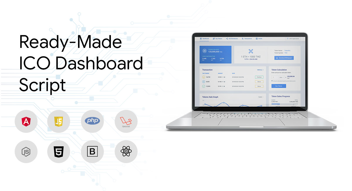 Futuristic ICO Dashboard Software