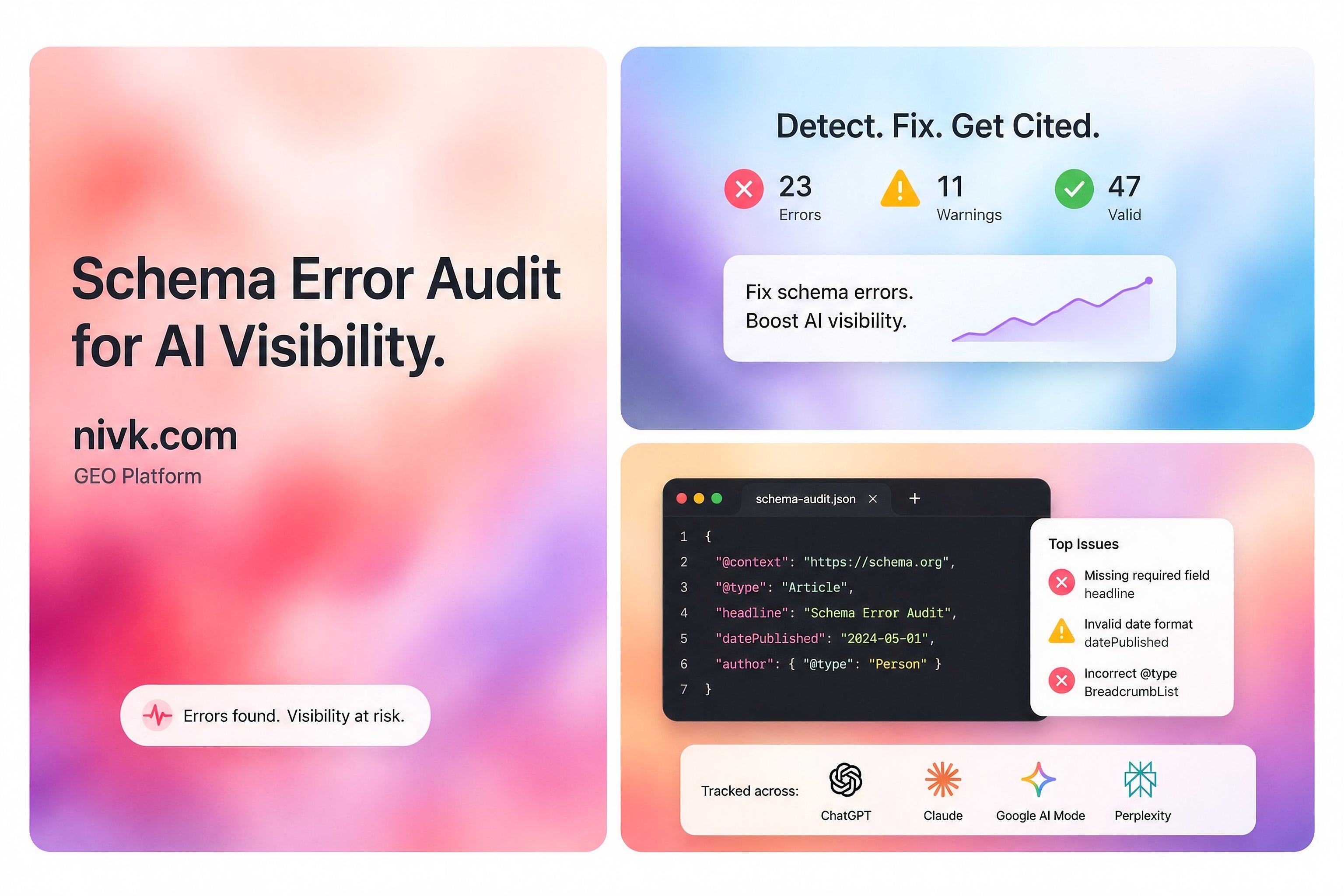 How do I fix Schema org Errors that are Hurting my AI Visibility?
