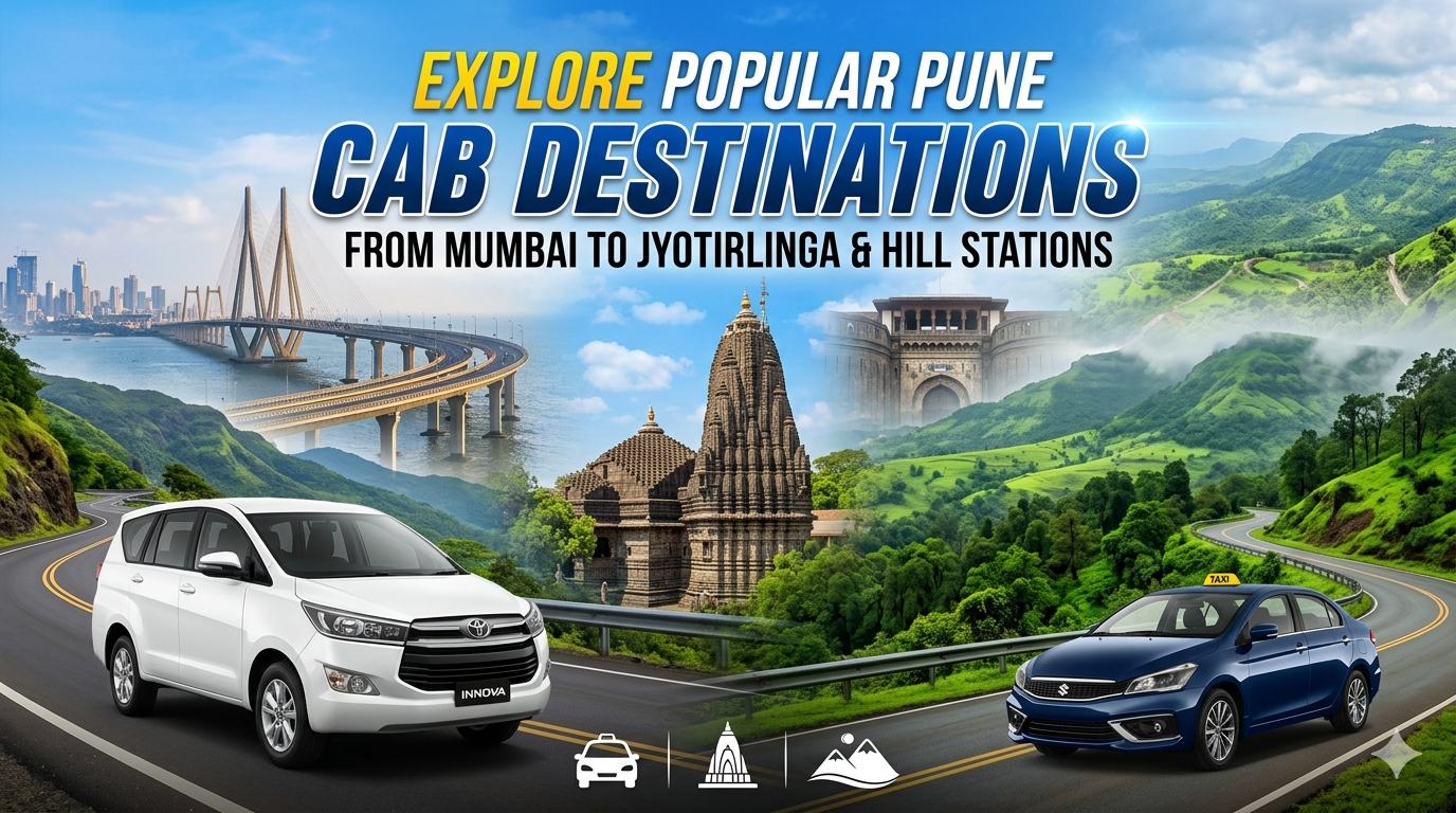 Explore Popular Pune Cab Destinations From Mumbai to Jyotirlinga & Hill Stations