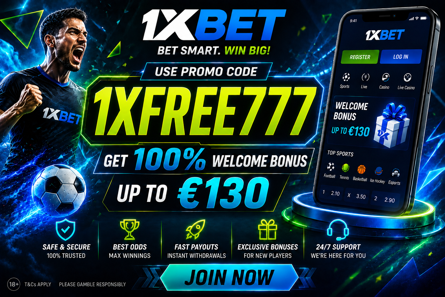 1xBet Casino Promo Code Today Saudi Arabia 2027: 1XFREE777