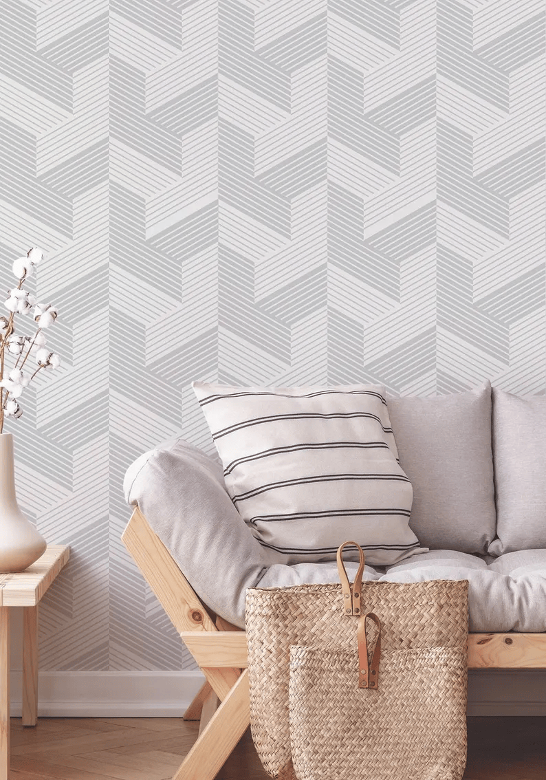 Transform Your Space with the Herringbone Peel and Stick Mural: A Stylish & Hassle Free Wall Upgrade