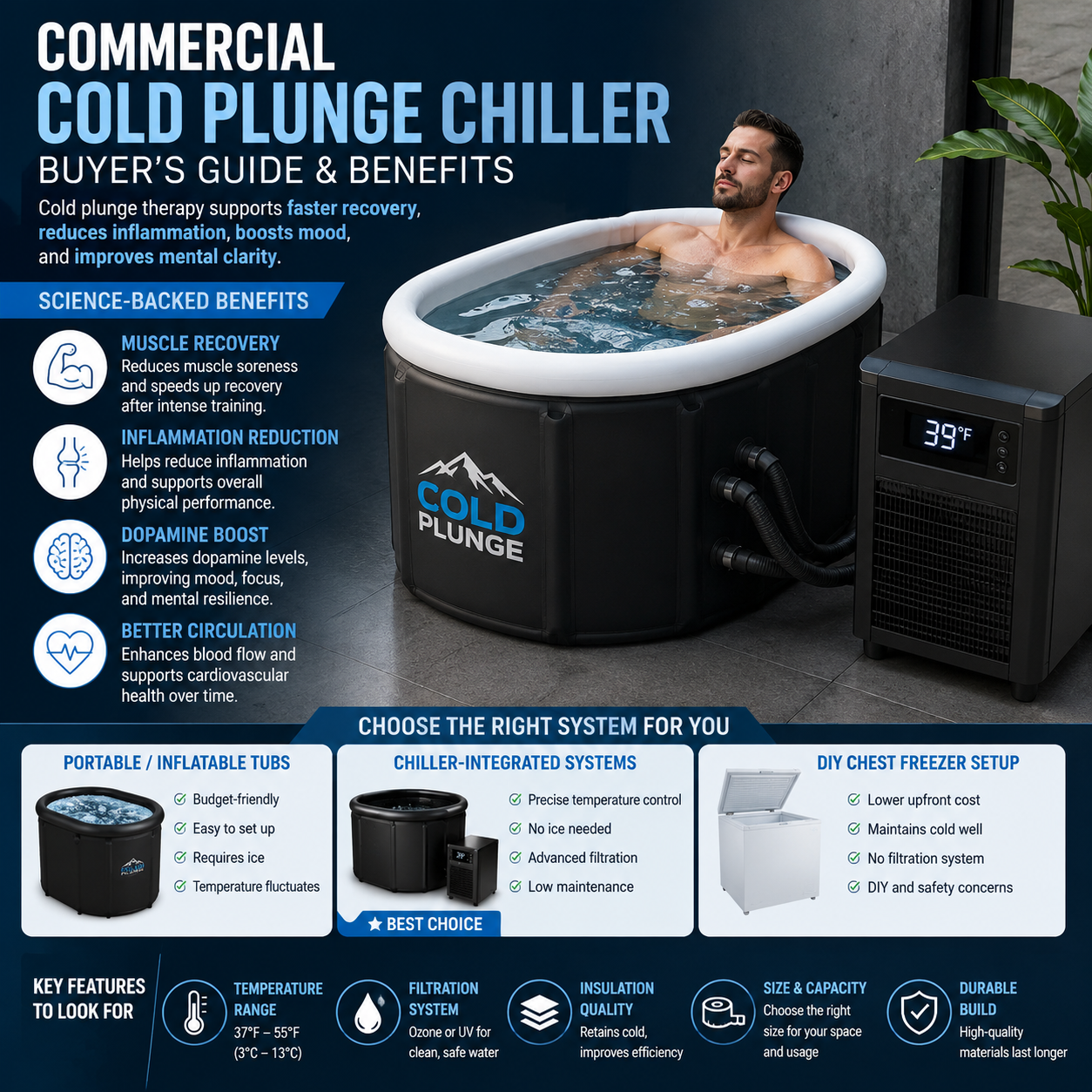 Commercial Cold Plunge Chiller: Ultimate Buyer’s Guide & Science-Backed Benefits