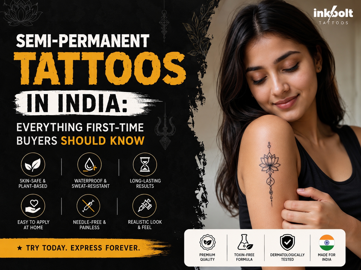 Semi Permanent Tattoos in India: Everything First-Time Buyers Should Know 