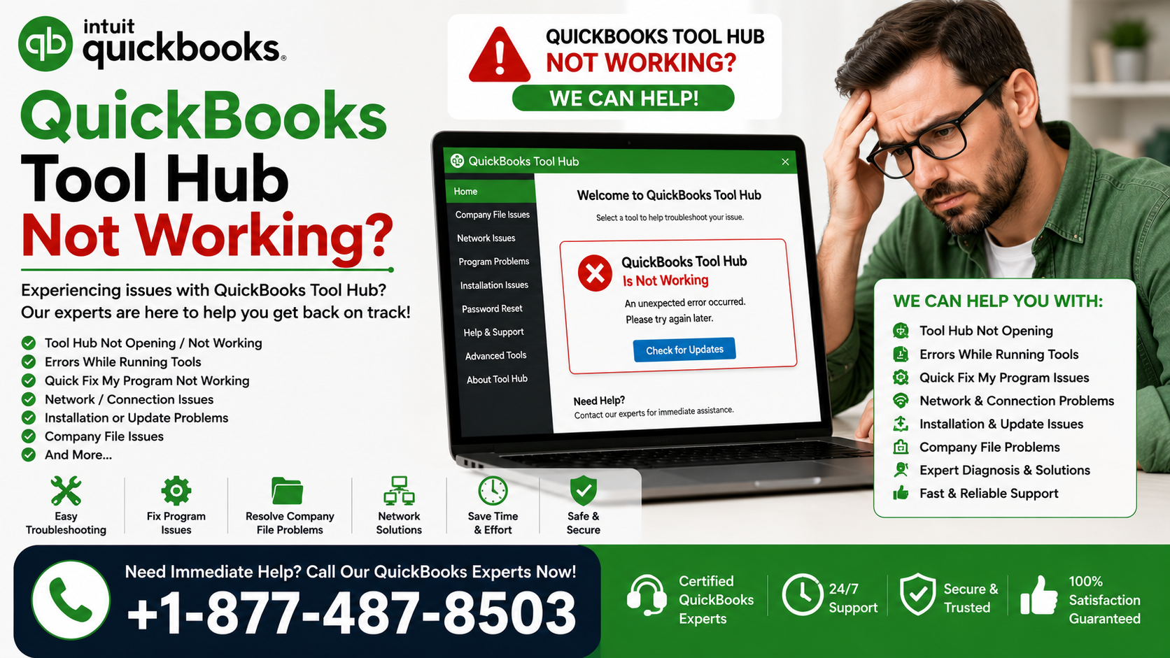 How to Fix  QuickBooks Tool Hub Not Working Issues – Call 📞 877-487-8503 for Instant Support