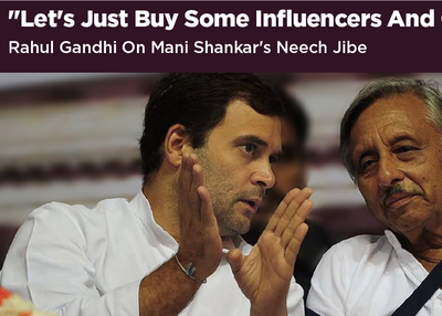 "Let's Just Buy Some Influencers And Call It A Day" Rahul Gandhi On Mani Shankar's 'Neech' Jibe