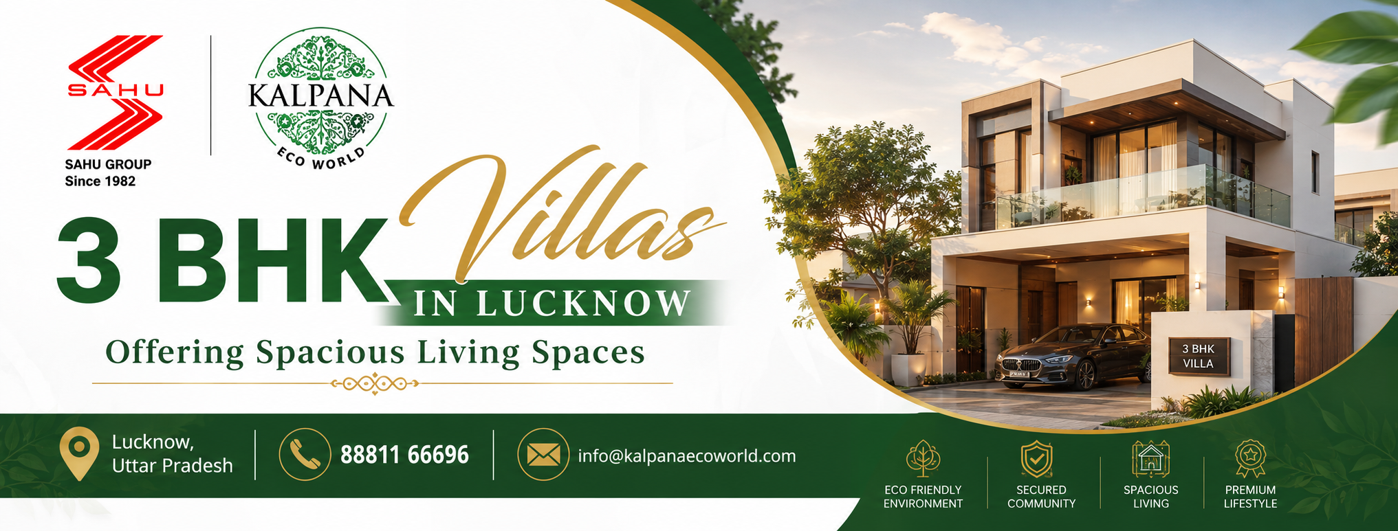3 BHK Villas Lucknow Offering Spacious Living Spaces