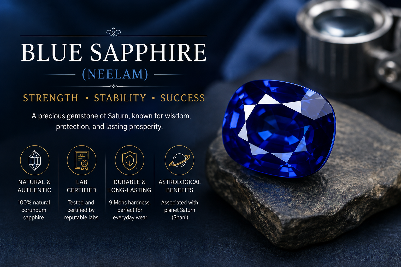 The Complete Guide to Buying an Original Blue Sapphire (Neelam) Online in 2026