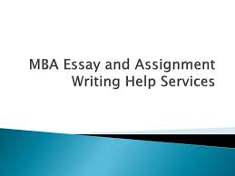 MBA Essay Help