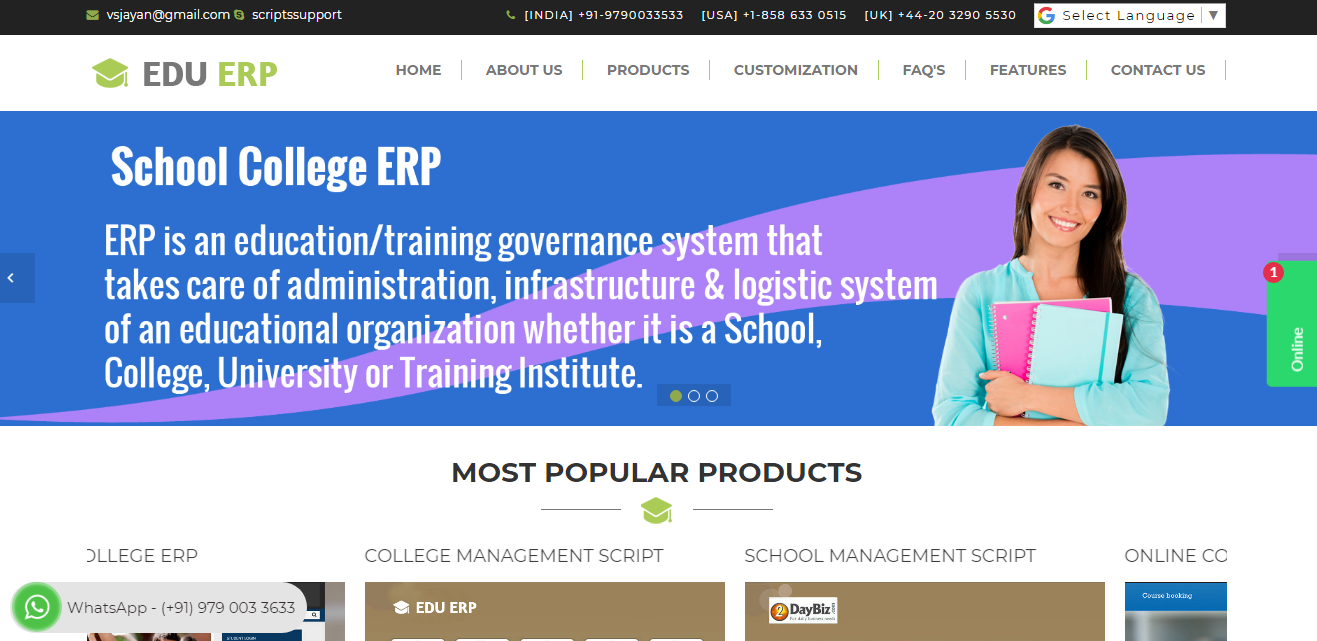 School College ERP | Video Tutorial Script | Online Course Booking Script