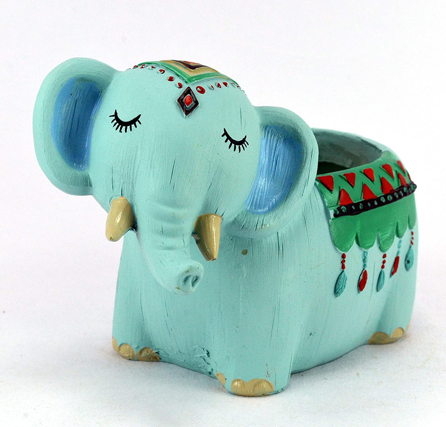 Sky Blue Dasara Elephant Planter polyresin pots