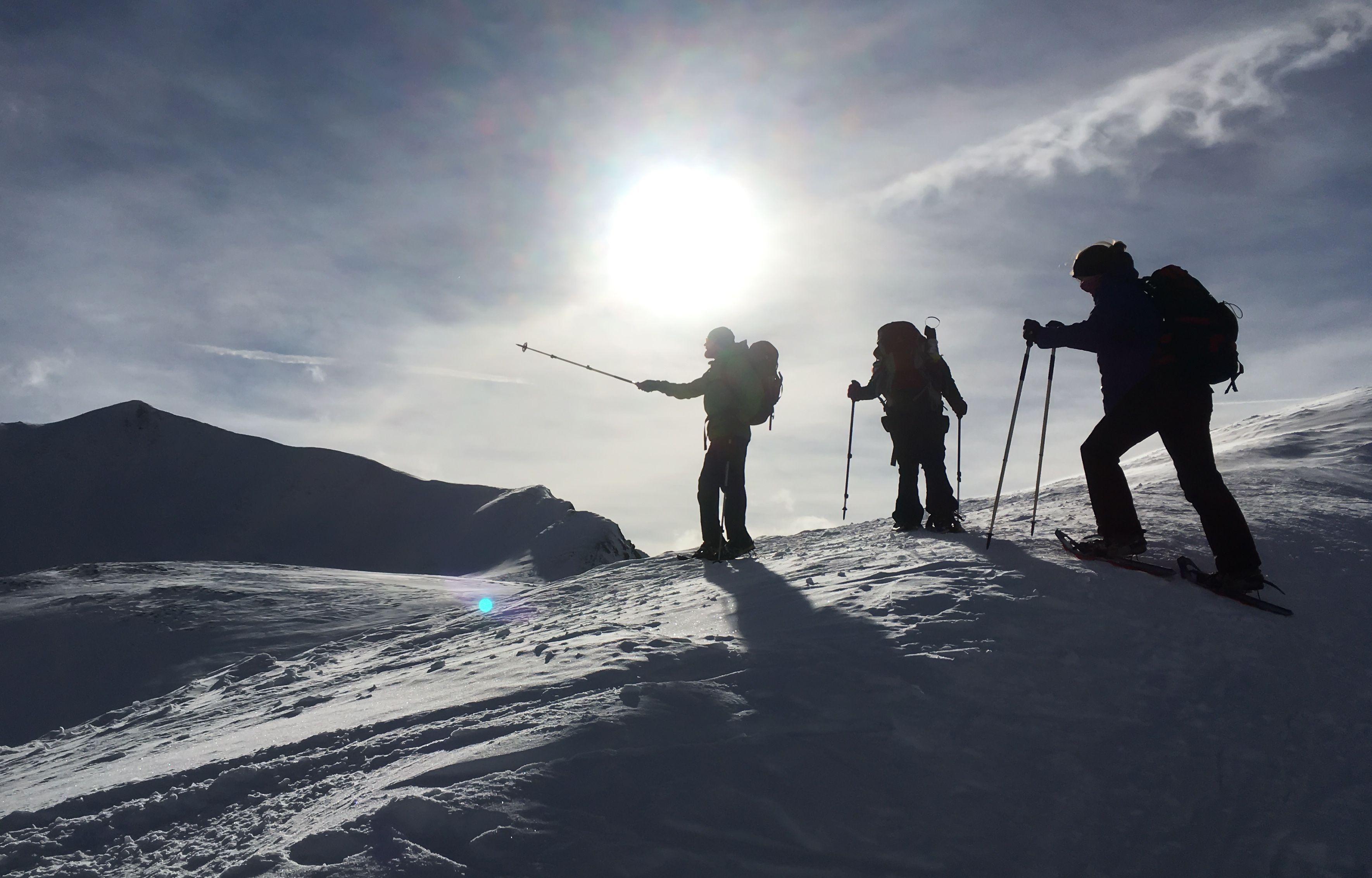 Snowshoeing Swiss Alps