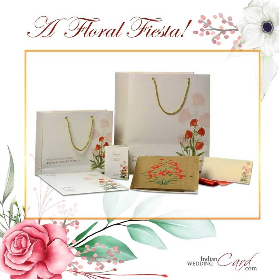 Floral Theme Wedding Cards