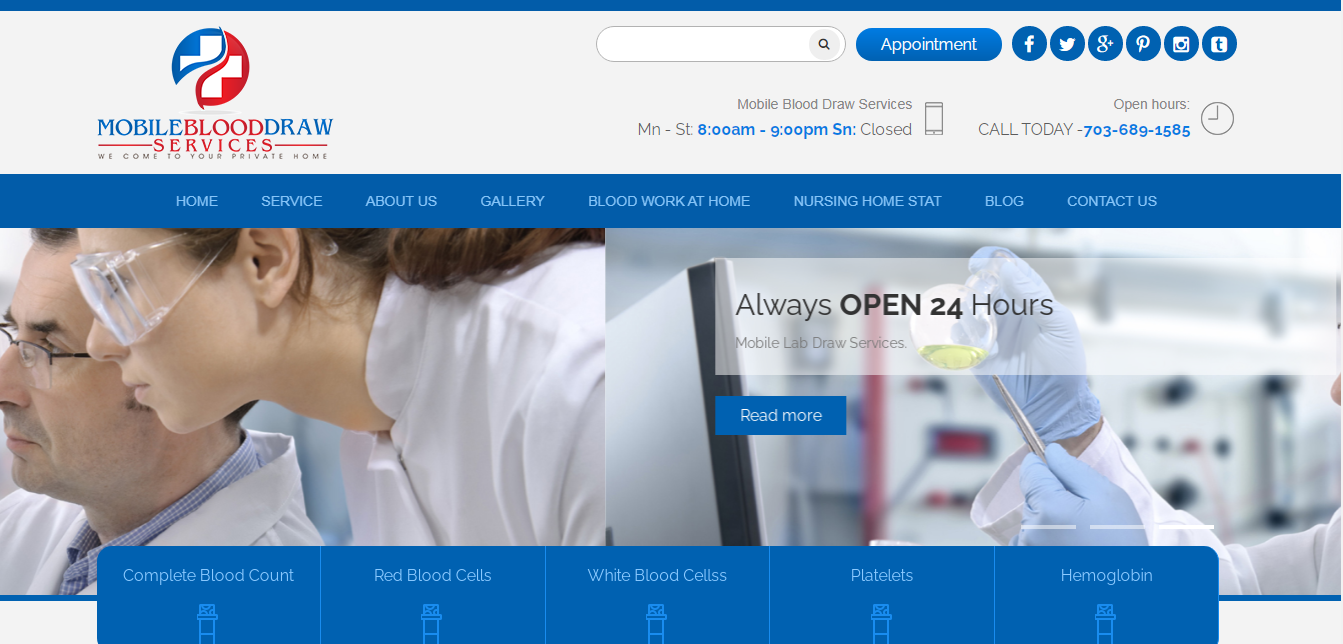 Blood draw Mobile Services Washington DC