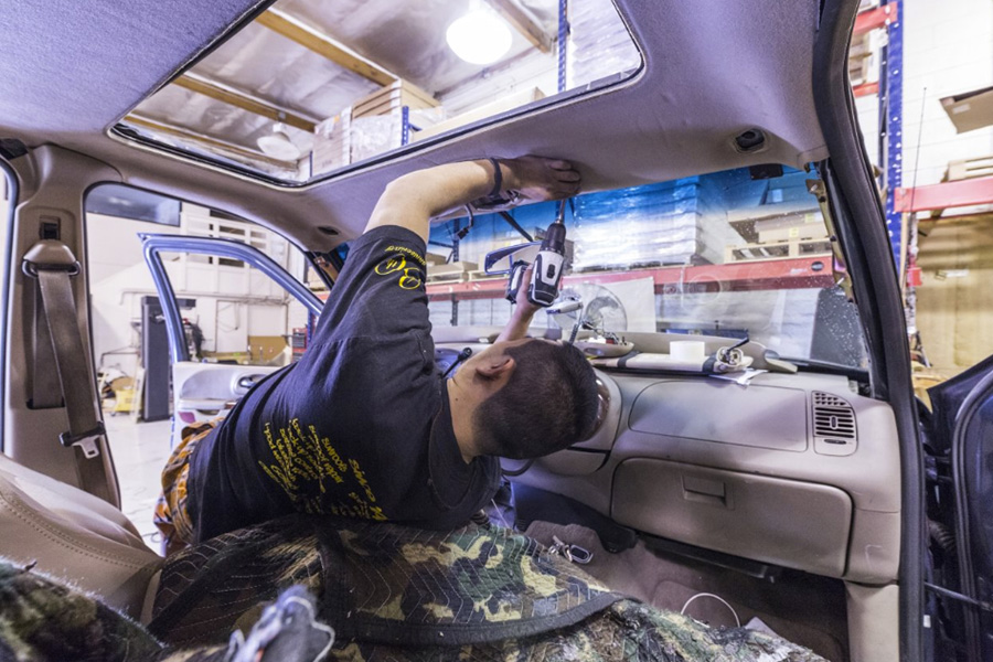 Custom sunroof installation