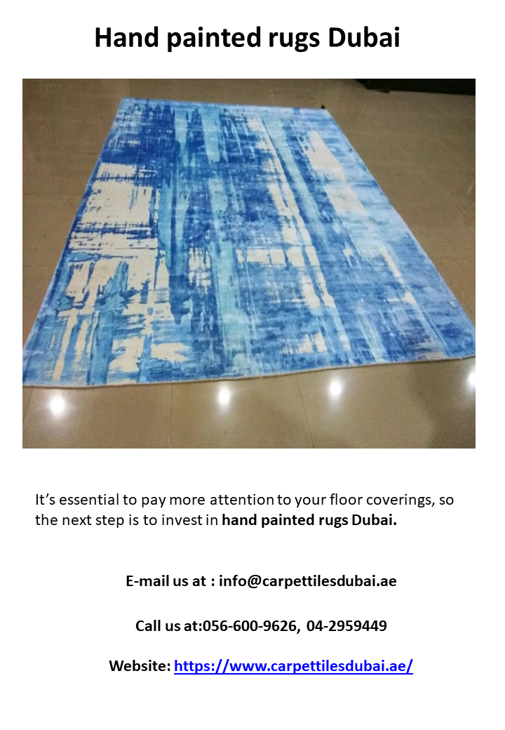 Hand painted rugs Dubai
