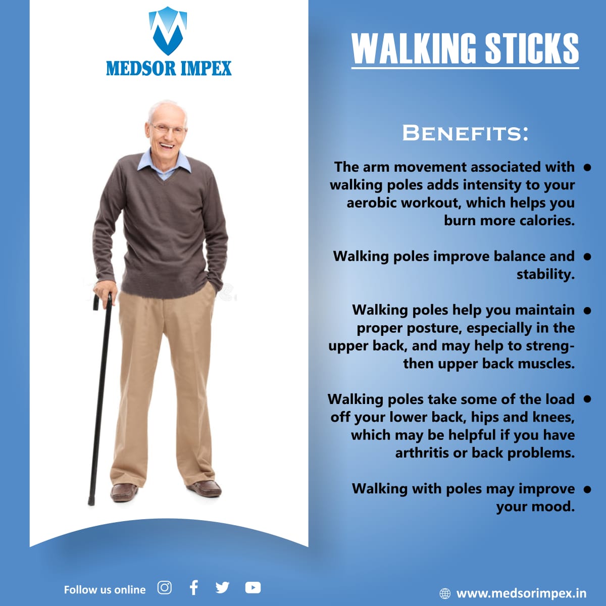Walking stick | Walking stick for old age people | Buy online