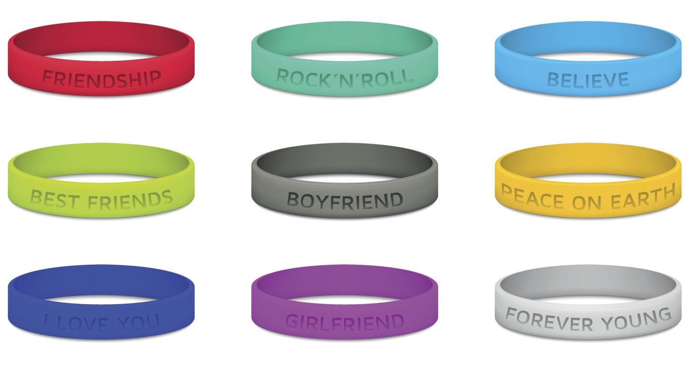 Blank Rubber Wristbands