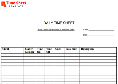 TimeSheet Template Format Free Download PDF,Excel,Word