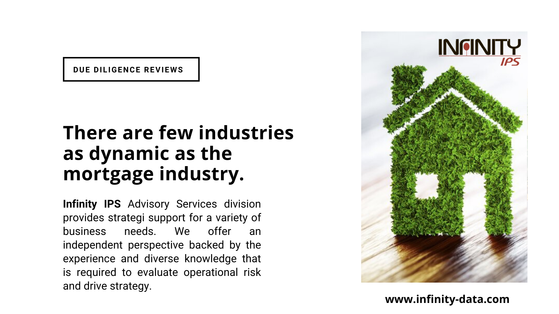 Mortgage Due Diligence Service Infinity IPS.