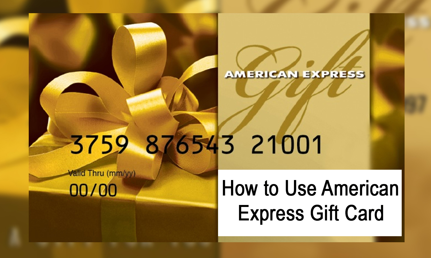 How to Use American Express Gift Card Online?