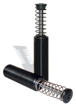 Series fixed-orifice shock absorber with a medium bore