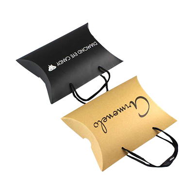 Custom Kraft Paper Gift Pillow Boxes Wholesale