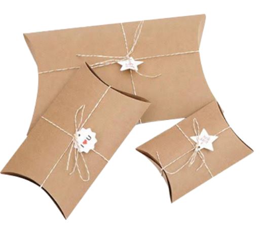 Custom Kraft Paper Gift Pillow Packaging Boxes