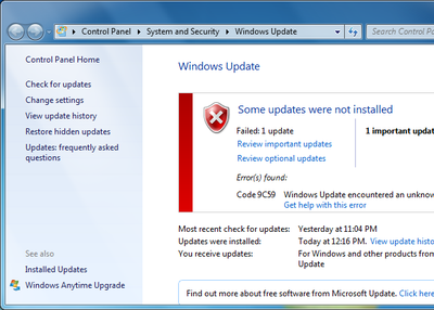 9c59 Error Code While Updating IE 11-Live Assist Support