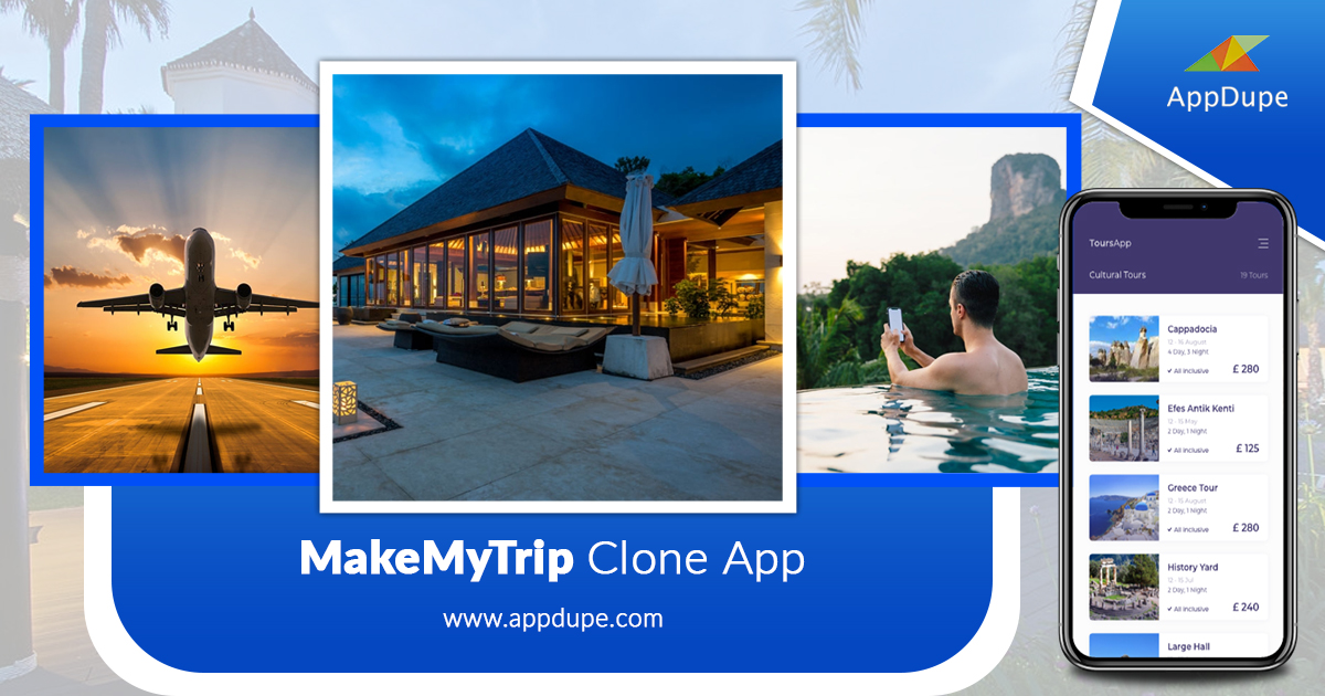 Make your palace in trending travel booking business with MakeMyTrip app