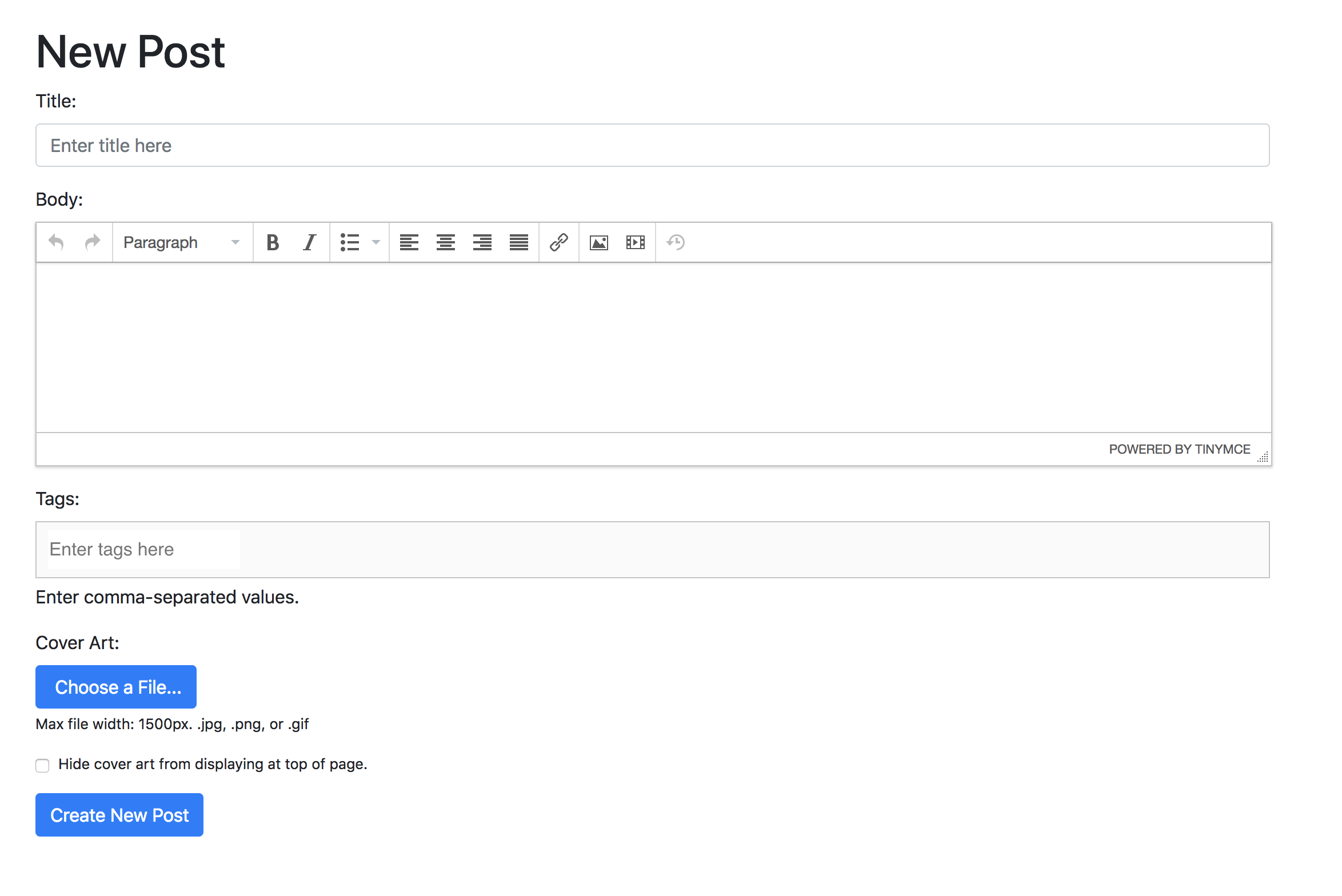The blog looks new,Why would that be?