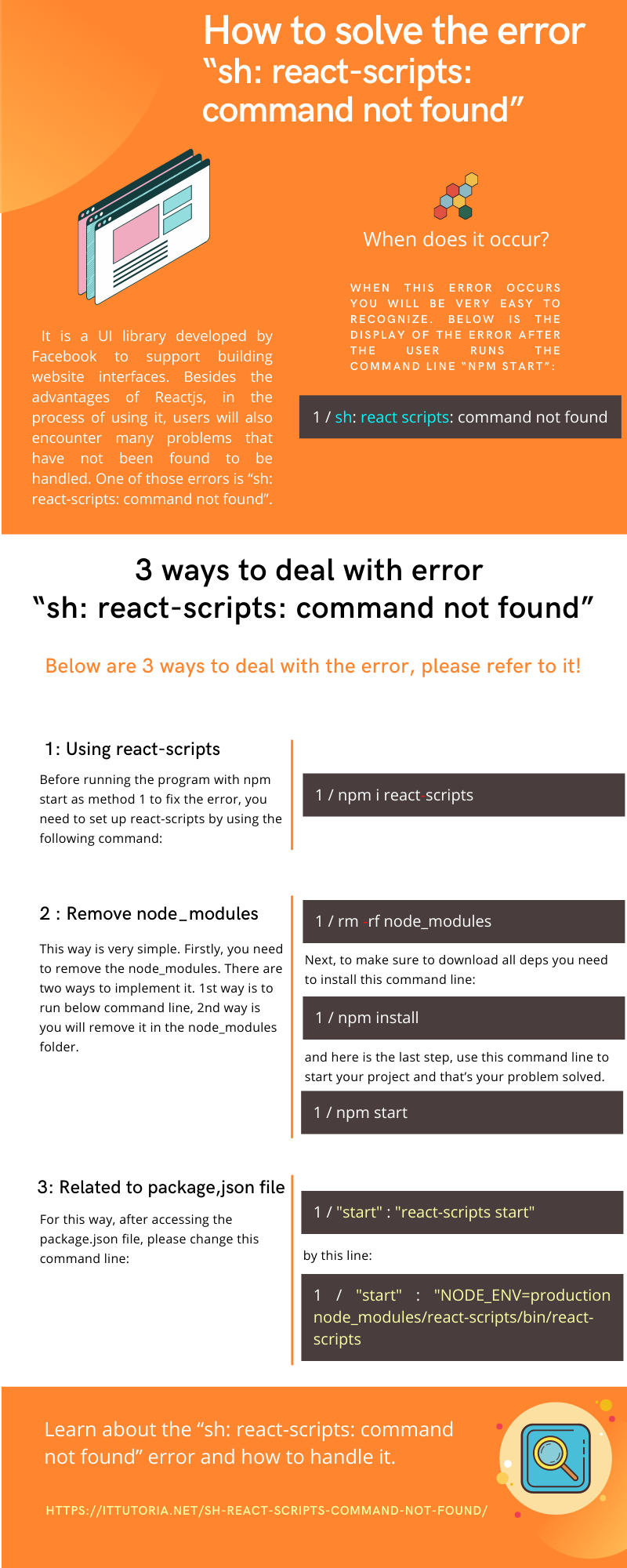 How to solve the error “sh: react-scripts: command not found”