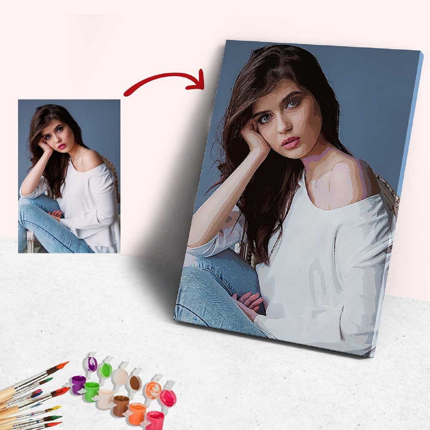 Buy custom paint by number and it relieves stress