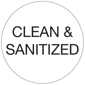 Buy Clean & Sanitized Stickers In Kelowna