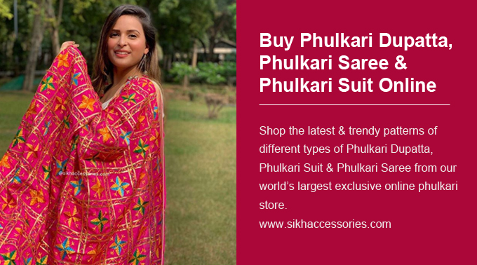 Buy Phulkari Dupatta | Phulkari Saree | Phulkari Suit Online