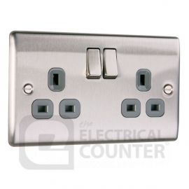 Brushed Steel Sockets with USB