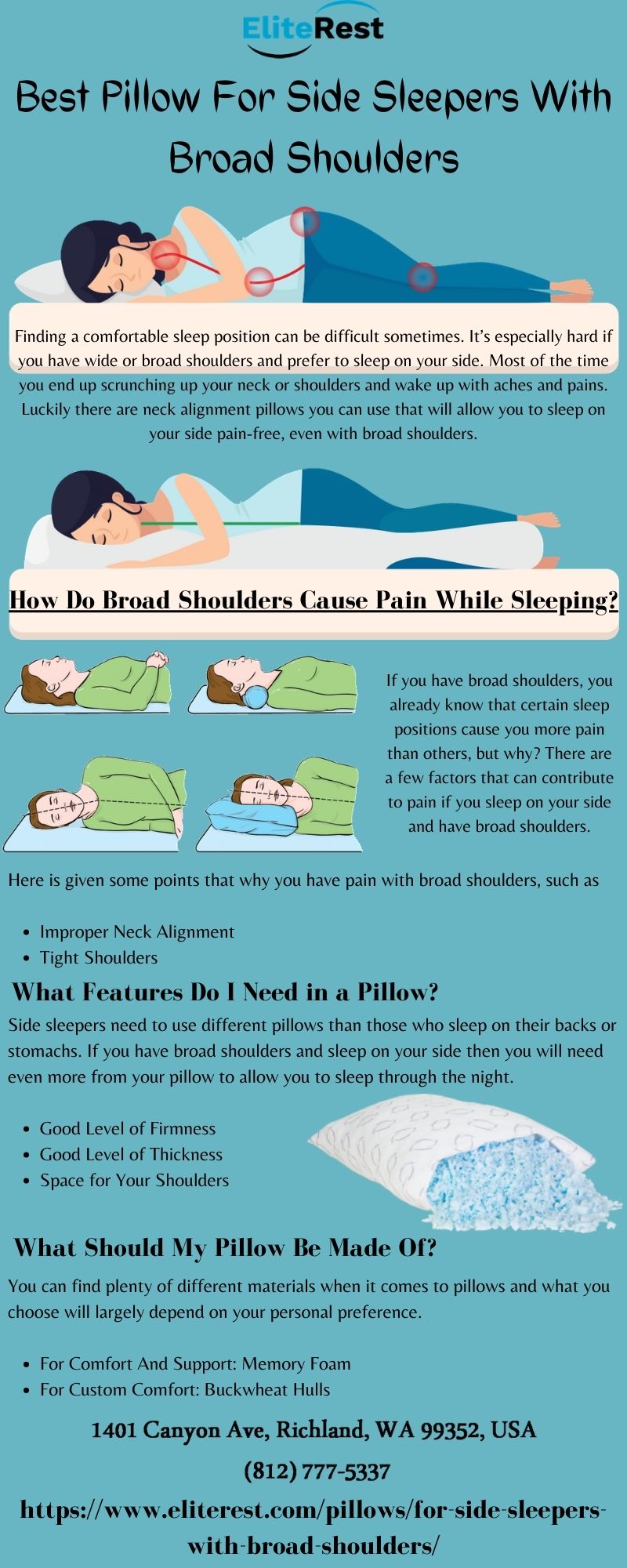 Best Pillow For Side Sleepers With Broad Shoulders