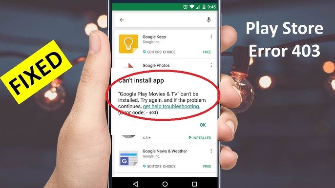 How To Fix Google Play Store Error 403