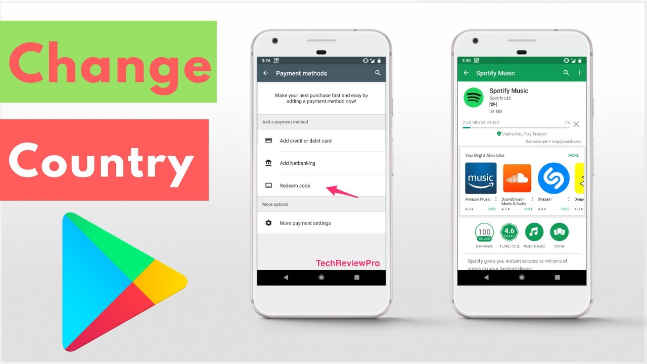 How to change country in Google Play Store