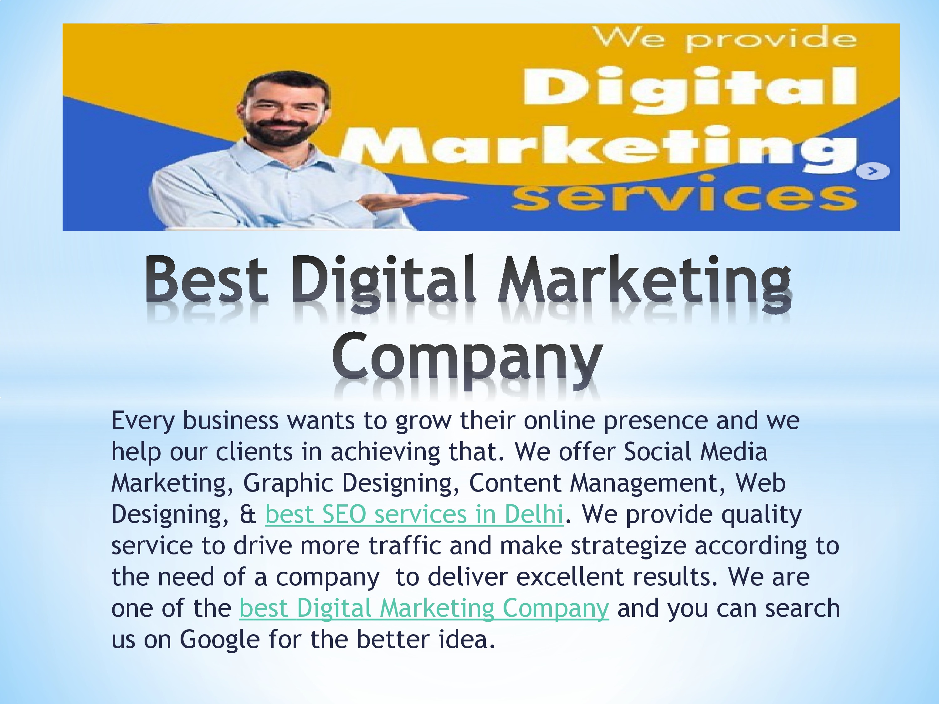 Best Digital Marketing Company in Delhi