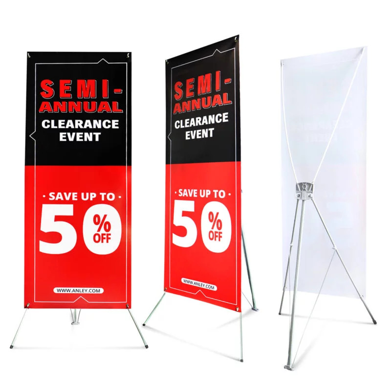 Prominent X-Stand Banners for Eye-Catching Marketing Displays
