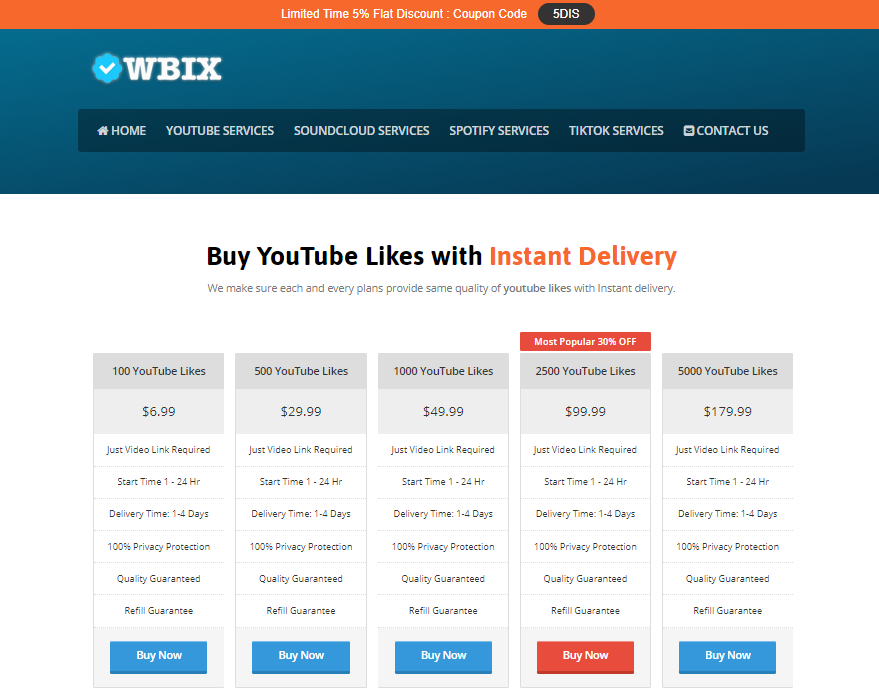 Buy YouTube Likes with Instant Delivery