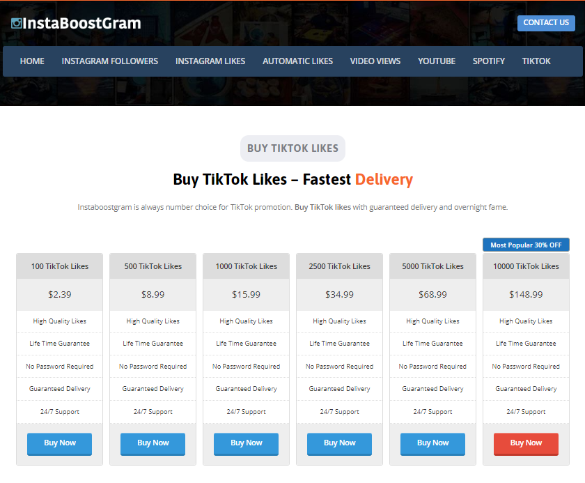 Buy TikTok Likes Fastest Delivery