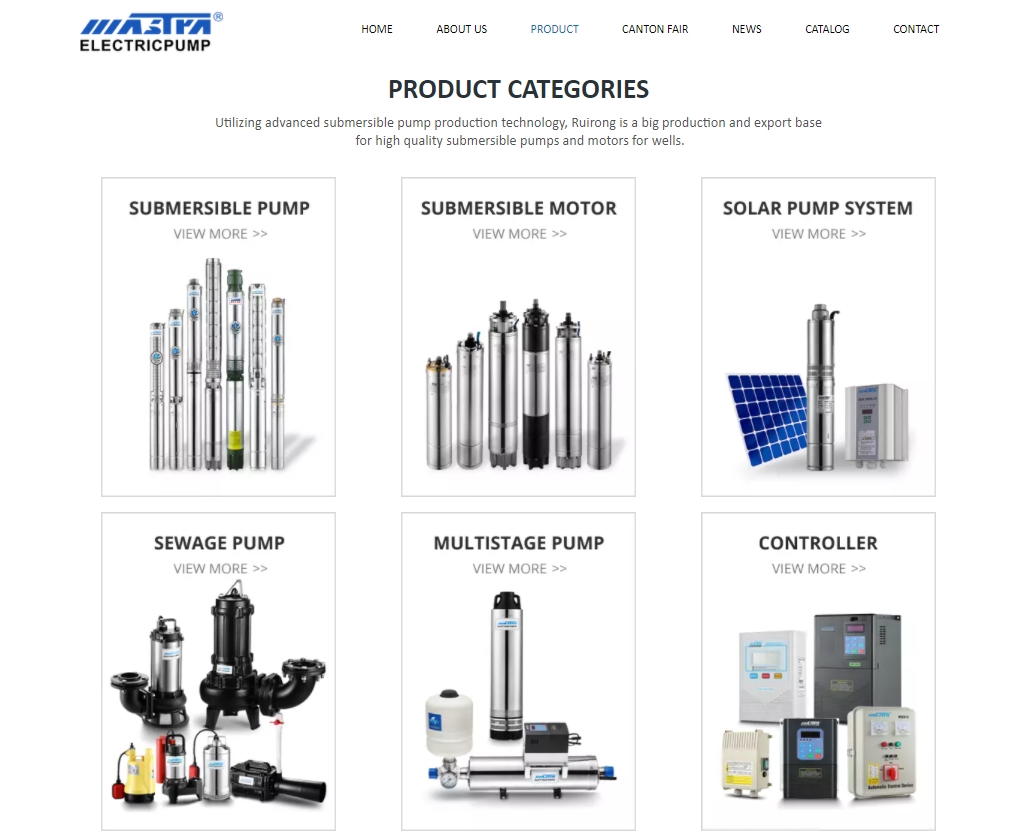 Submersible pump, submersible motor, sewage pump, solar water pump, pumps – Guangdong Ruirong Pump Industry Co., Ltd.