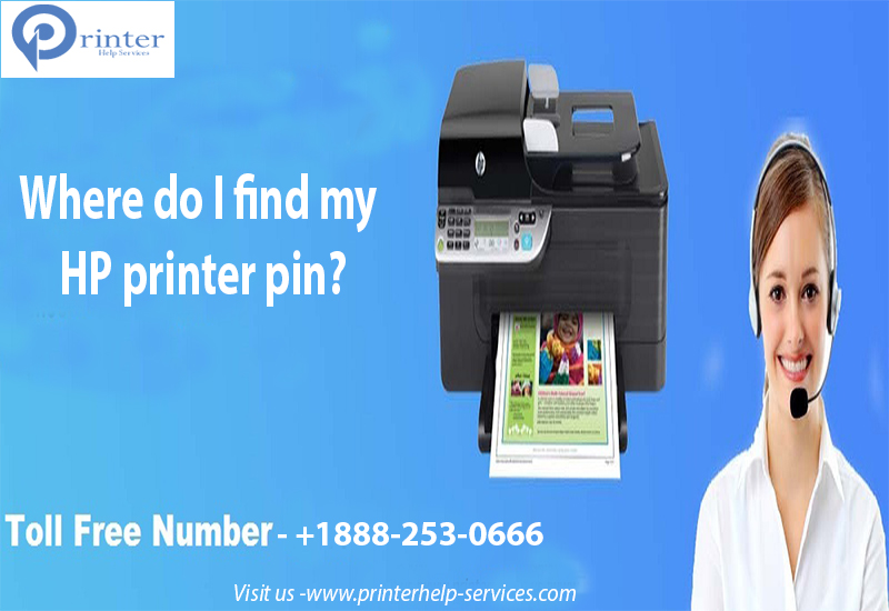 Where do I find my HP printer pin?