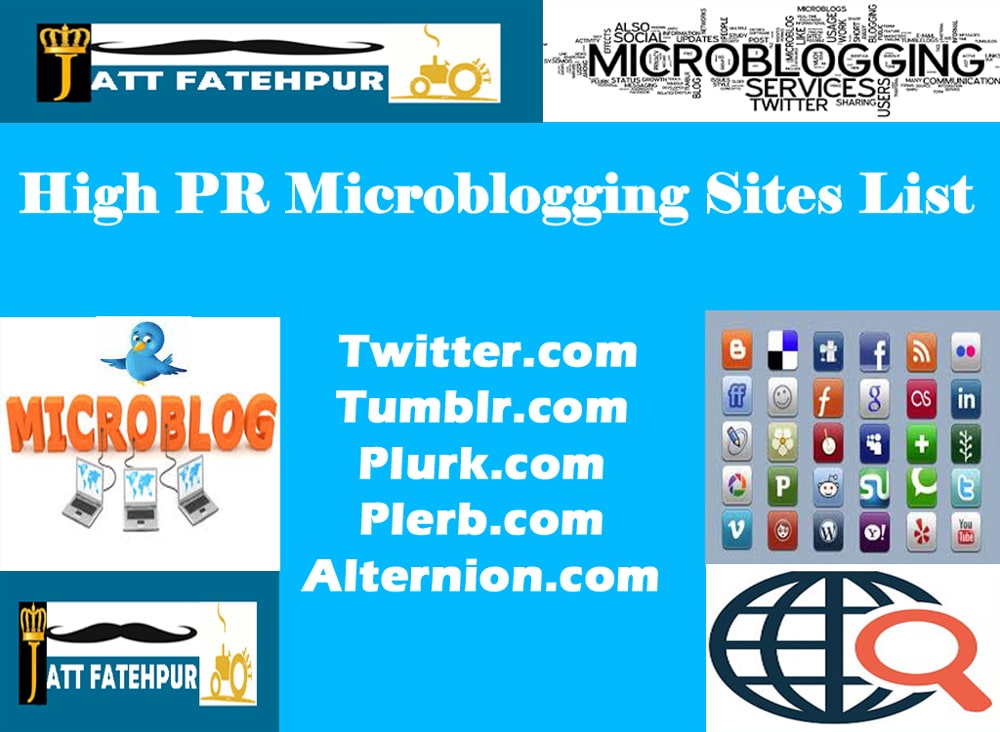 Top High PR Microblogging Sites List